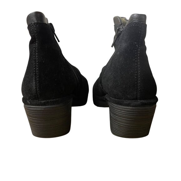 Fly London Wynn Suede Ankle Booties Sz 38 (EU) Zip Close Rounded Toe - Picture 7 of 10